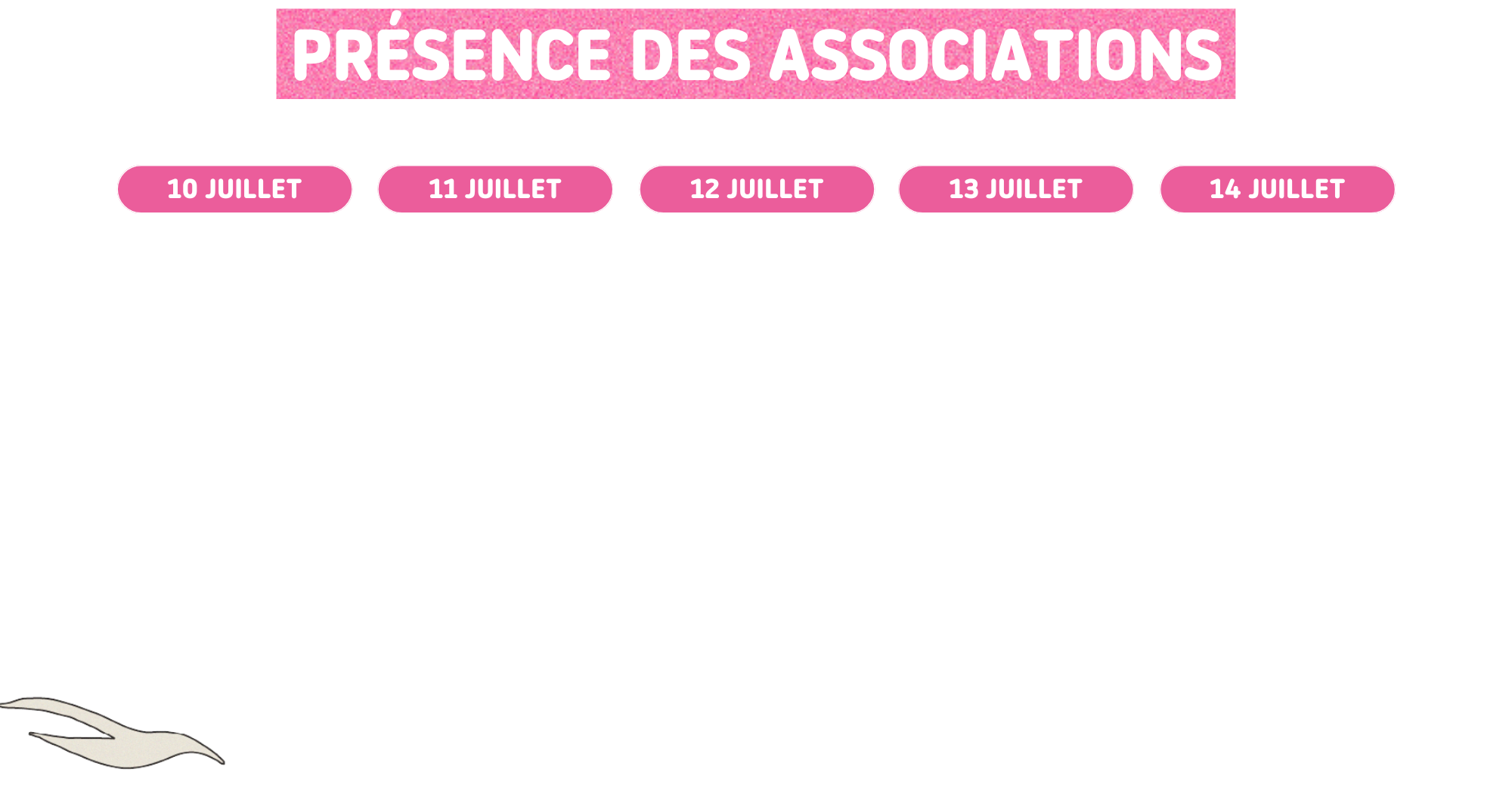 les associations de l'allée des festivaliers